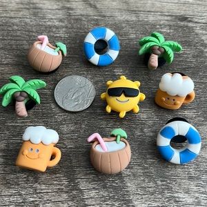 Jibbitz. Beach Vibes.⛱️ Crocs & similar! Set of 9.